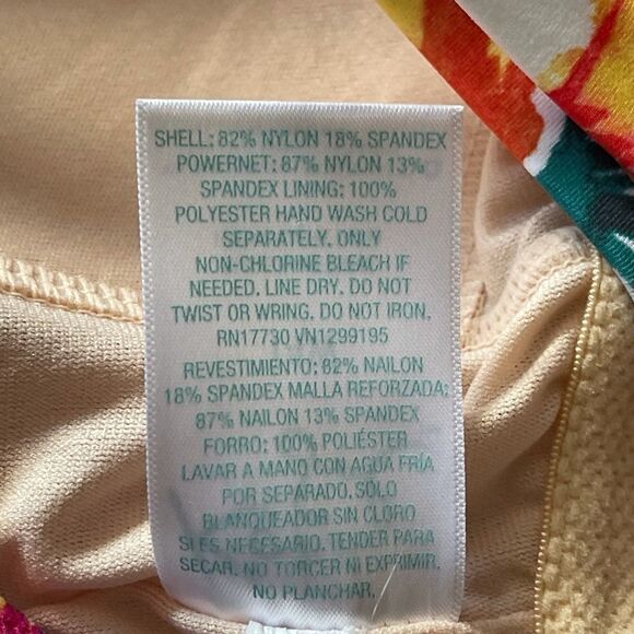 Kona Sol Floral Strappy Back One Piece Swimsuit - Picture 6 of 7